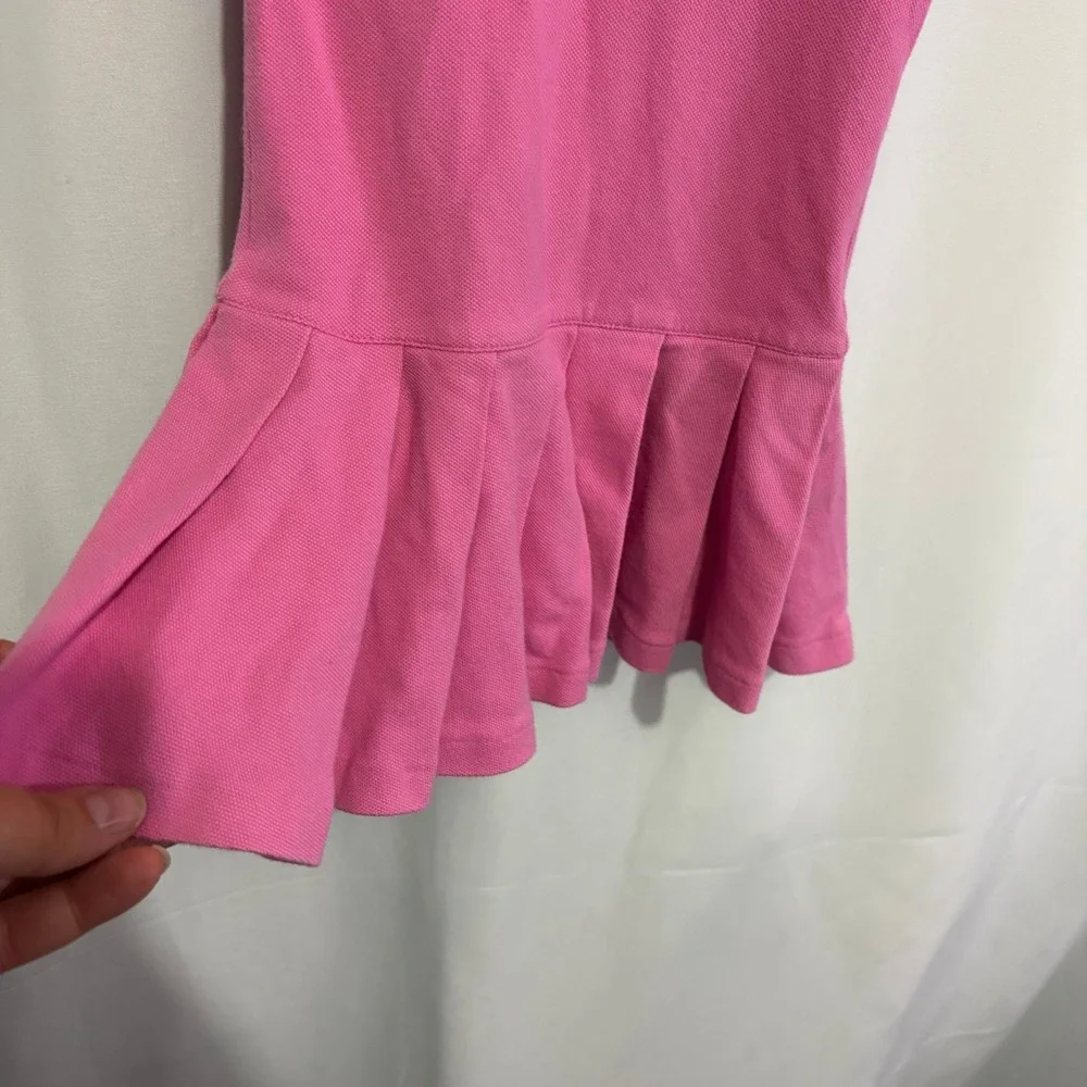 Ralph Lauren Girls Dress 2T Polo Neck Drop Waist Pink Pony Preppy Old Money